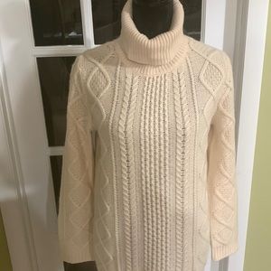 Isaac Mizrahi 2 Ply Cashmere Fisherman Turtleneck Sweater